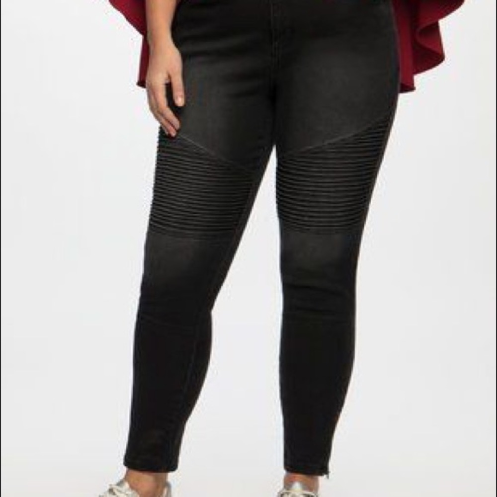 ana black moto jegging